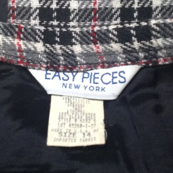 VINTAGE Easy Pieces Ivy League skirt; "14", Wool blend, Collegiate, Plaid, Trend - Picture 2 of 6
